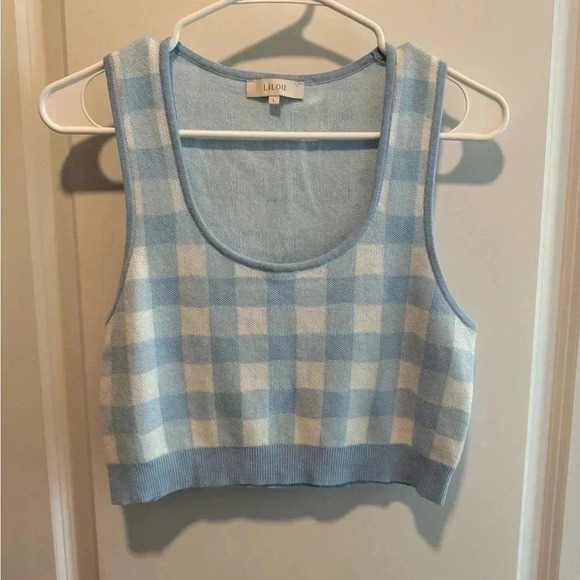 LILOU sl gingham pattern other top - Picture 4 of 8